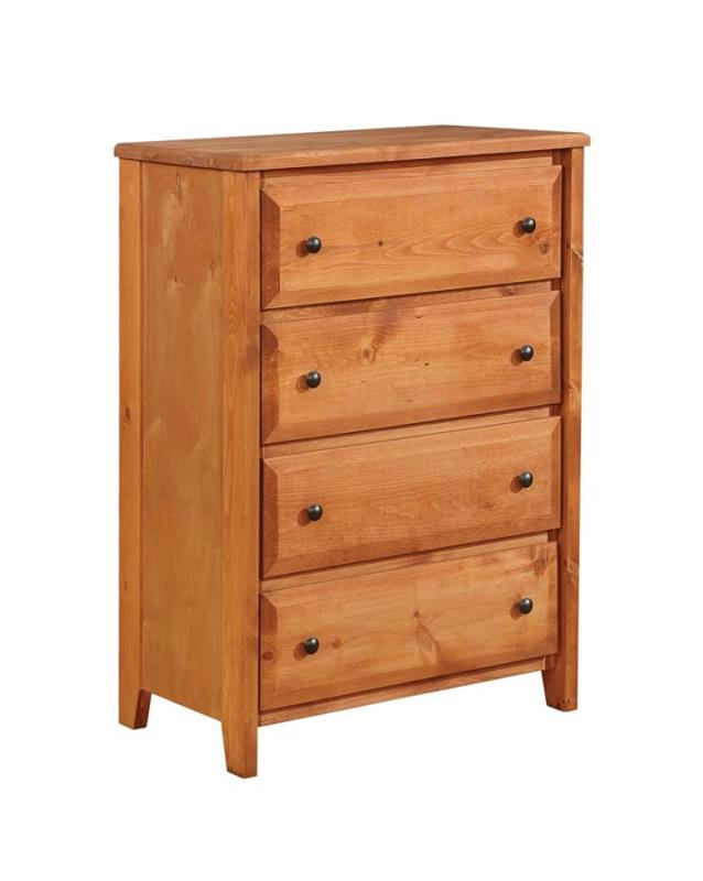 Wrangle Hill 4-drawer Chest Amber Wash (460099)