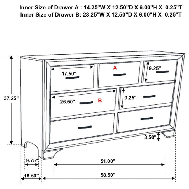 Beaumont Bedroom Set Metallic Champagne (205291Q-S4)