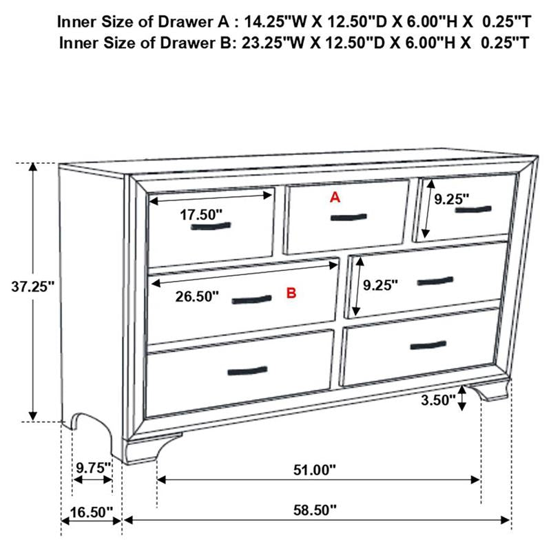 Beaumont Bedroom Set Metallic Champagne (205291KE-S4)