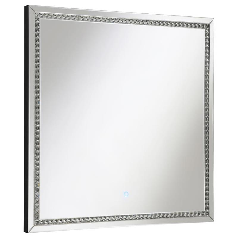 Noelle Square Wall Mirror with LED Lights (961506)