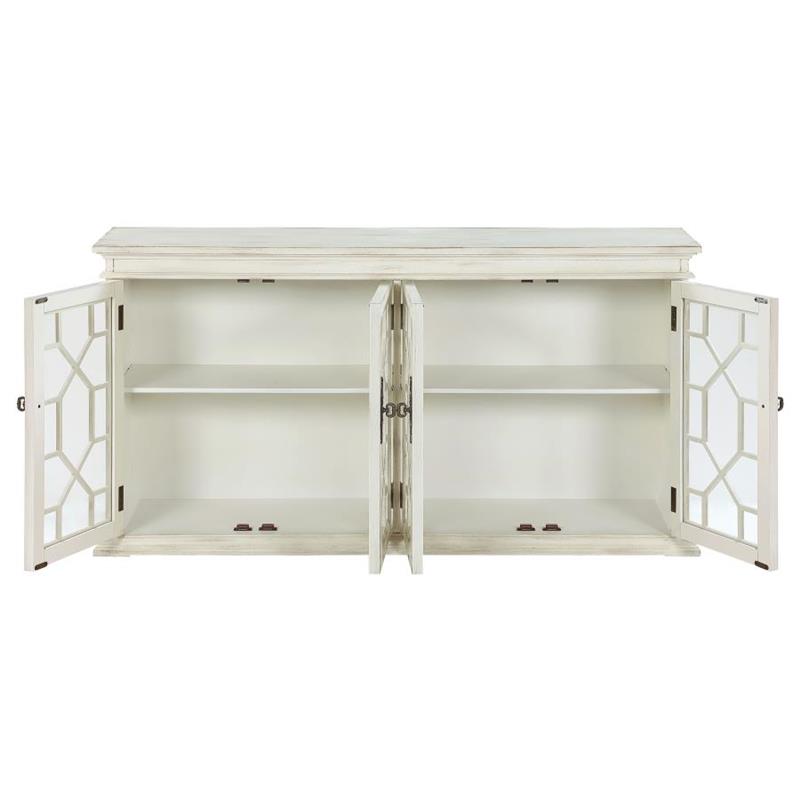 Kiara 4-door Accent Cabinet with Adjustable Shelves White (950859)