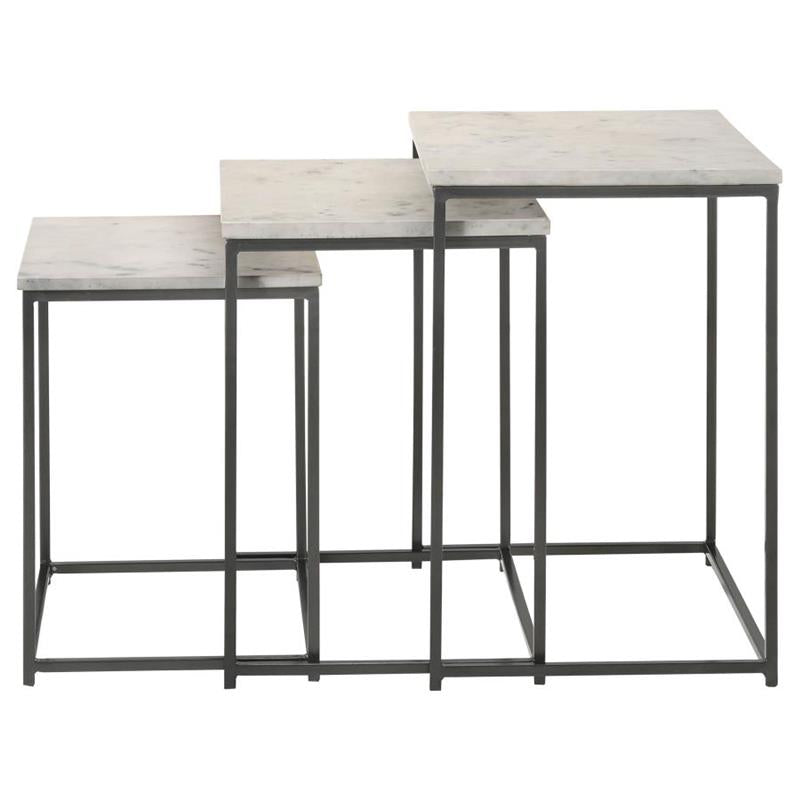 Medora 3-piece Nesting Table with Marble Top (936016)