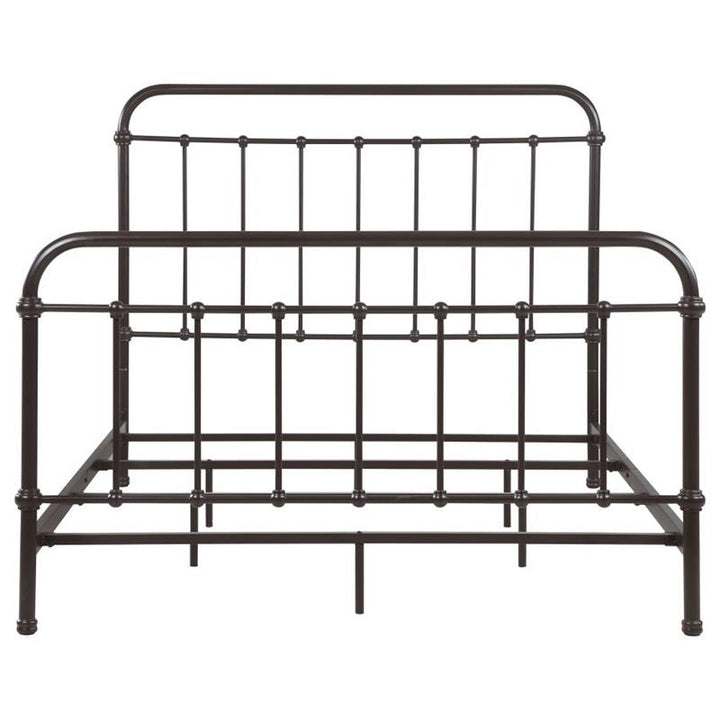 Livingston California King Panel Metal Bed Dark Bronze (300399KW)