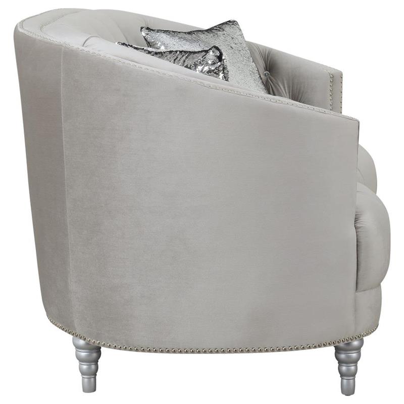 Avonlea Sloped Arm Tufted Sofa Grey (508461)