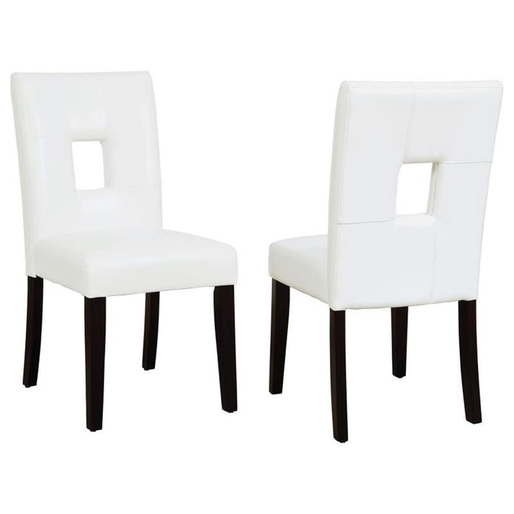 Shannon Open Back Upholstered Dining Chairs White (Set of 2) (103612WHT)