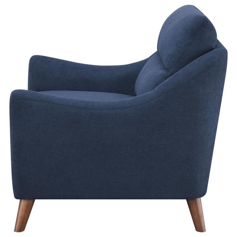 Gano Sloped Arm Upholstered Chair Navy Blue (509516)
