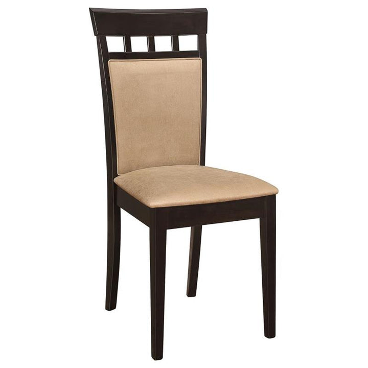 Gabriel Upholstered Side Chairs Cappuccino and Tan (Set of 2) (100773)