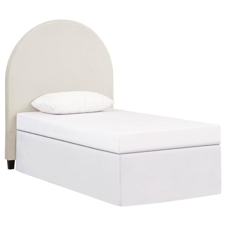 June Upholstered Arched Twin Headboard Ivory (315926T)