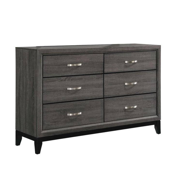 Watson Bedroom Set Grey Oak and Black (212421Q-S5)