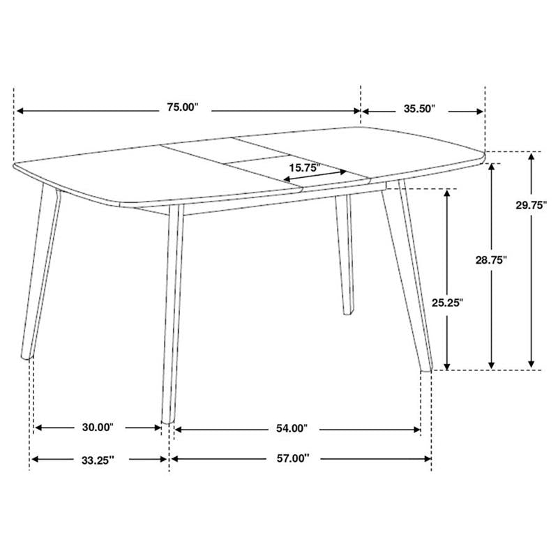 Redbridge Rectangular 7-piece Dining Set Natural Walnut (106591-S7K)