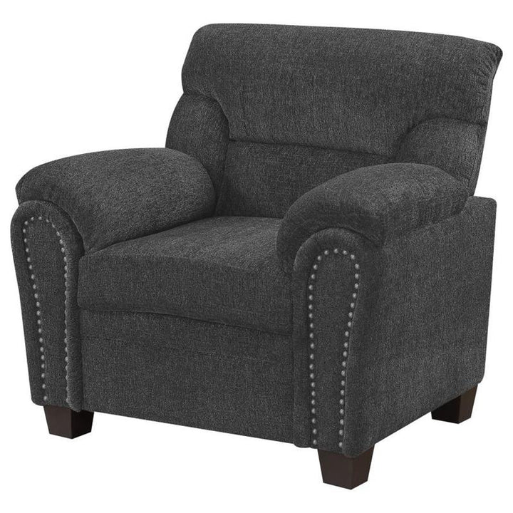 Clementine Upholstered Chair with Nailhead Trim Grey (506576)