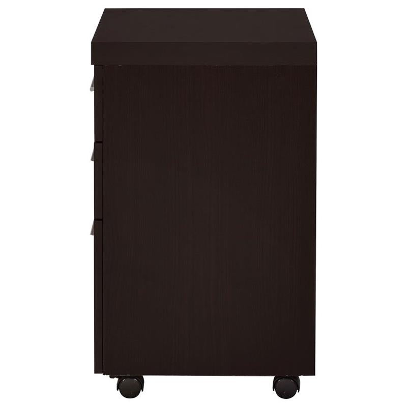 Skeena 3-drawer Mobile Storage Cabinet Cappuccino (800903)