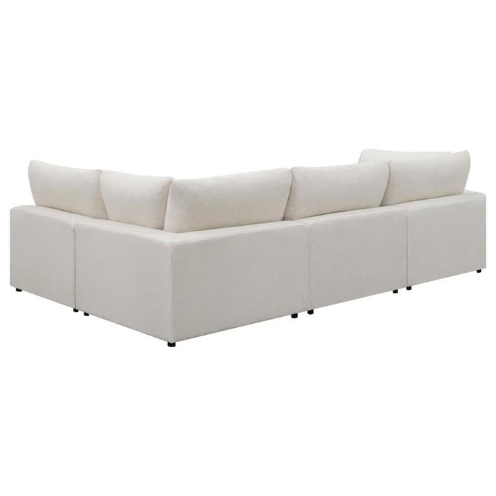 Serene 4-piece Upholstered Modular Sectional Beige (551321-SETA)