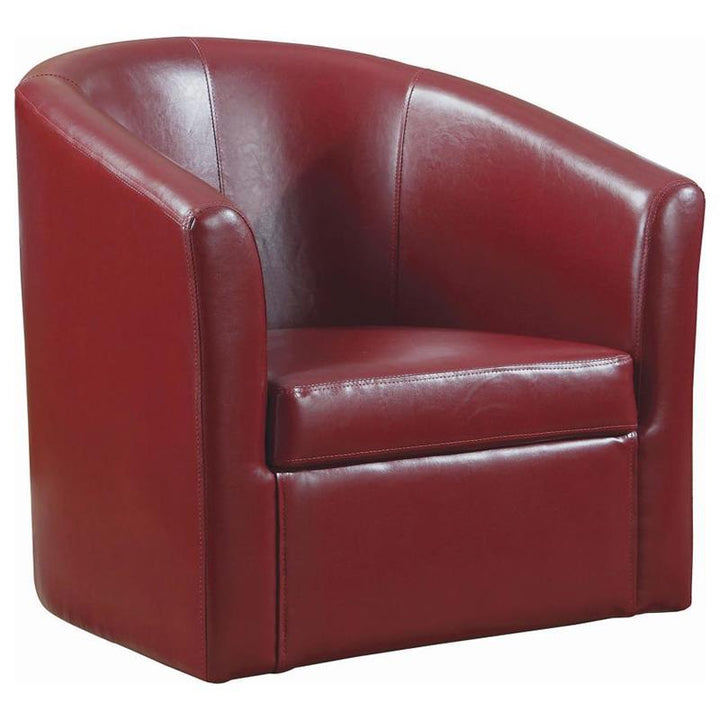 Turner Upholstery Sloped Arm Accent Swivel Chair Red (902099)