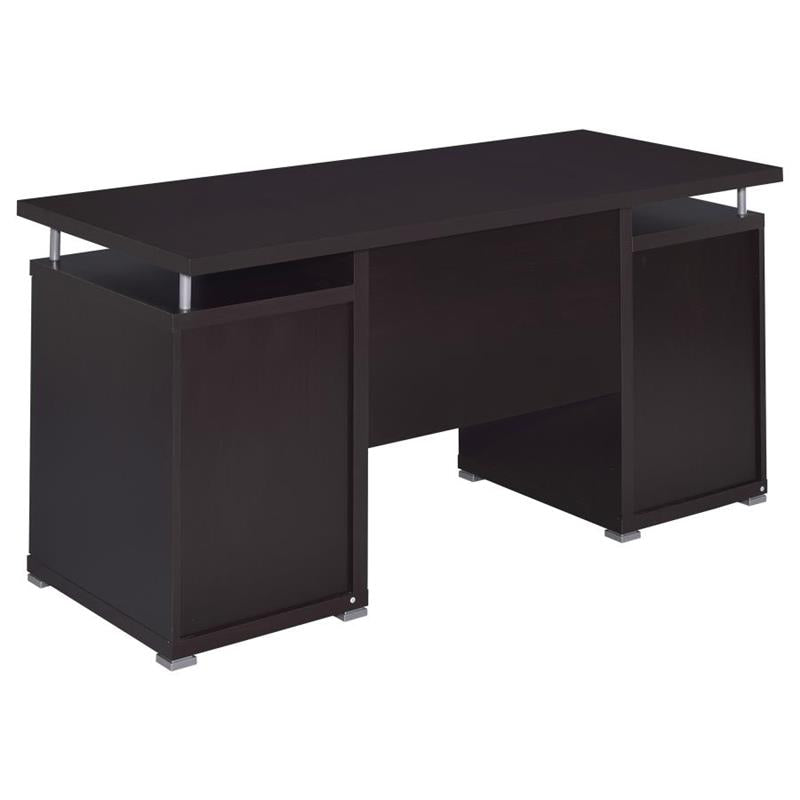 Tracy 2-drawer Computer Desk Cappuccino (800107)