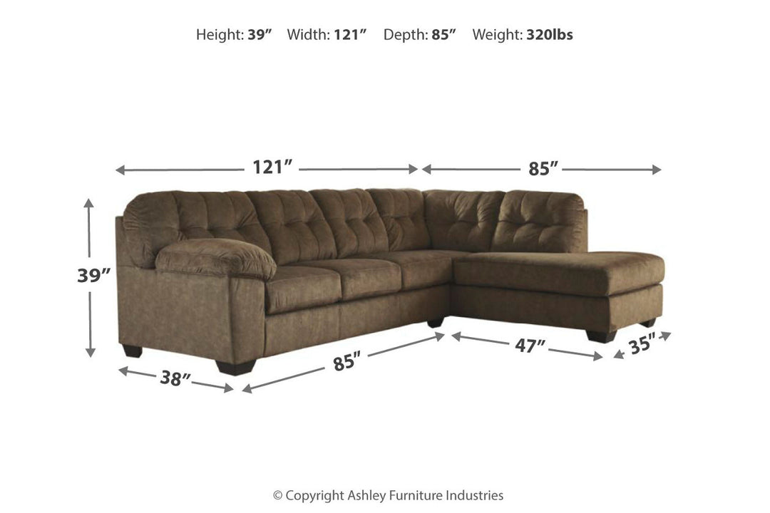 Accrington 2-Piece Sleeper Sectional with Chaise (70508S4)