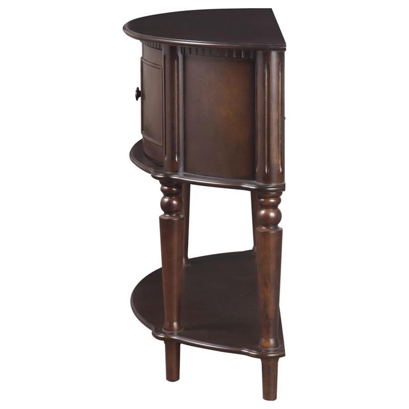 Brenda Console Table with Curved Front Brown (950059)