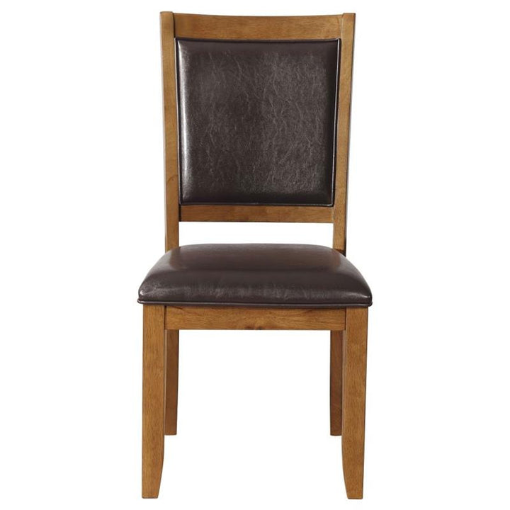 Nelms Upholstered Side Chairs Deep Brown and Dark Brown (Set of 2) (102172)