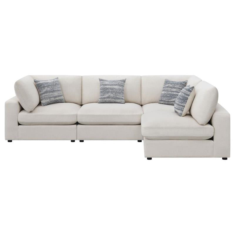 Serene 4-piece Upholstered Modular Sectional Beige (551321-SETA)