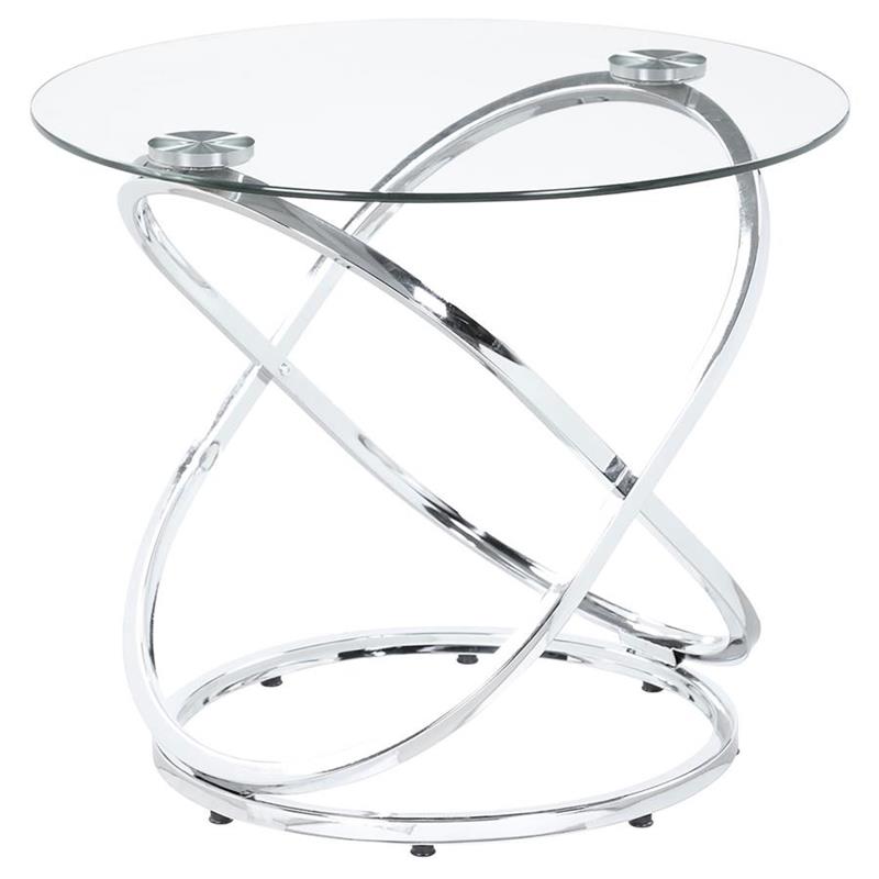 Warren 3-piece Occasional Set Chrome and Clear (722373)