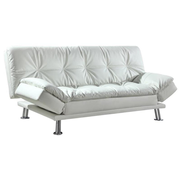 Dilleston Tufted Back Upholstered Sofa Bed White (300291)