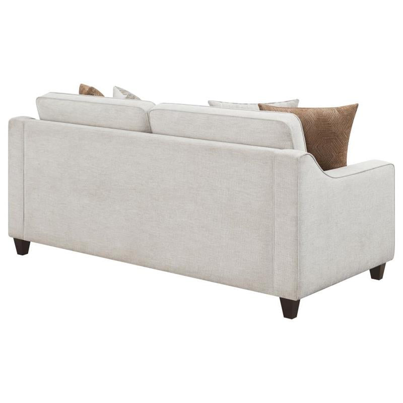 Christine Upholstered Cushion Back Sofa Beige (552061)