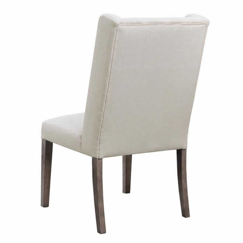 Bexley Tufted Side Chairs Dark Brown and Beige (Set of 2) (105143)