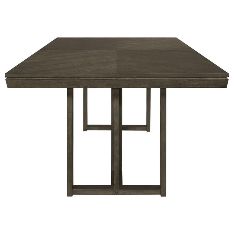 Kelly 9-piece Rectangular Dining Table Set Beige and Dark Grey (107961-S9)