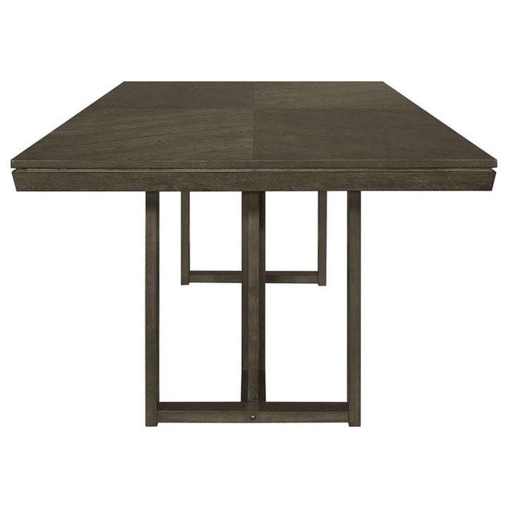 Kelly 9-piece Rectangular Dining Table Set Beige and Dark Grey (107961-S9)