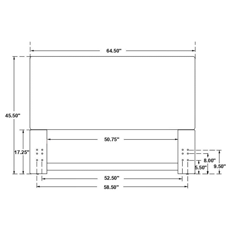 Kosmo Rectangular Upholstered Headboard Sand (315993QF)