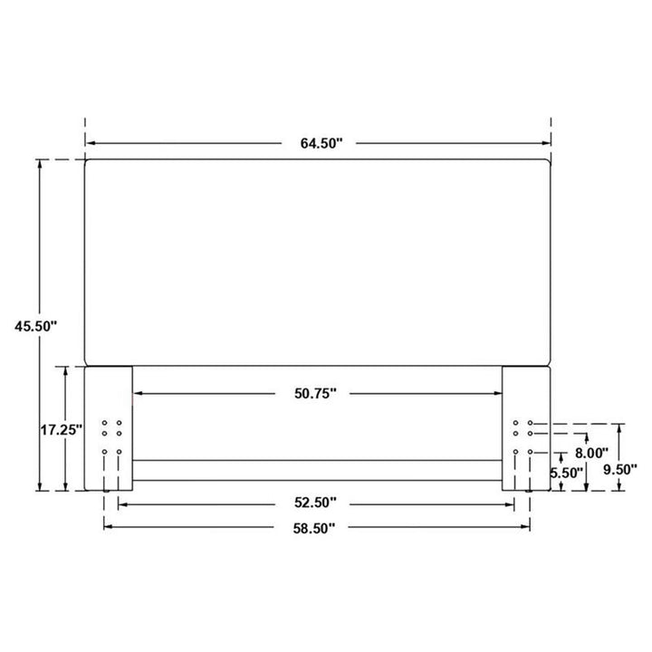 Kosmo Rectangular Upholstered Headboard Sand (315993QF)