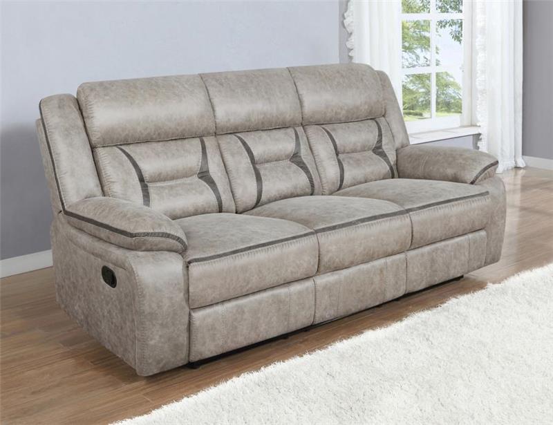 Greer Upholstered Tufted Back Motion Sofa (651351)