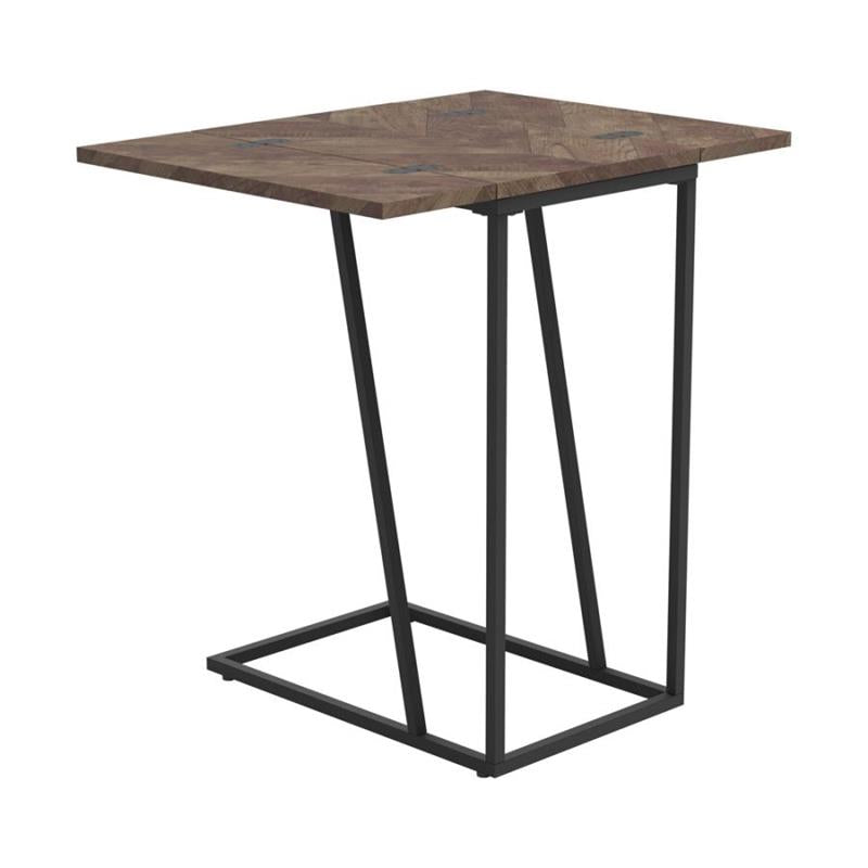 Carly Expandable Chevron Rectangular Accent Table Tobacco (931157)