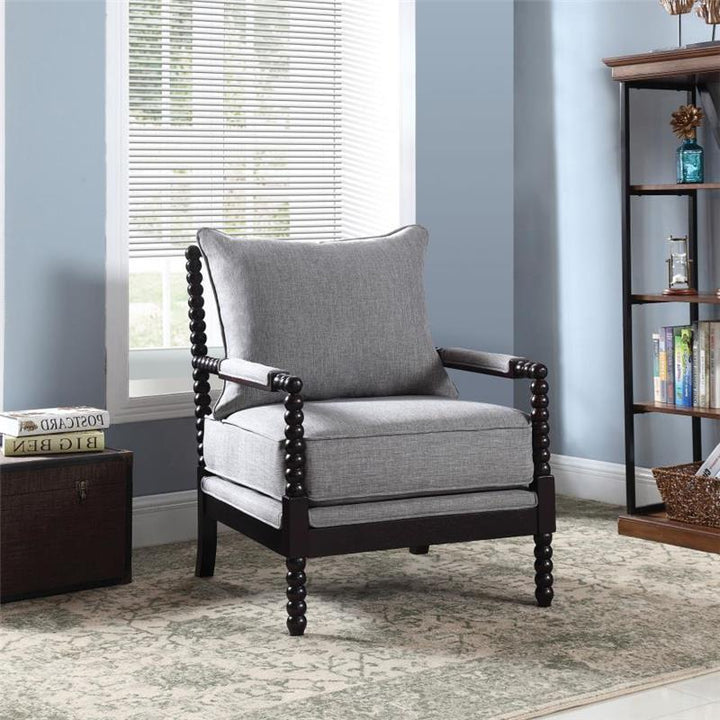 Blanchett Cushion Back Accent Chair Grey and Black (903824)