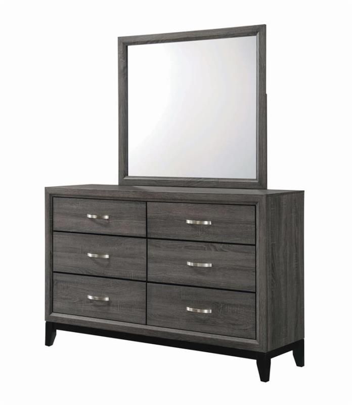 Watson Bedroom Set Grey Oak and Black (212421Q-S5)