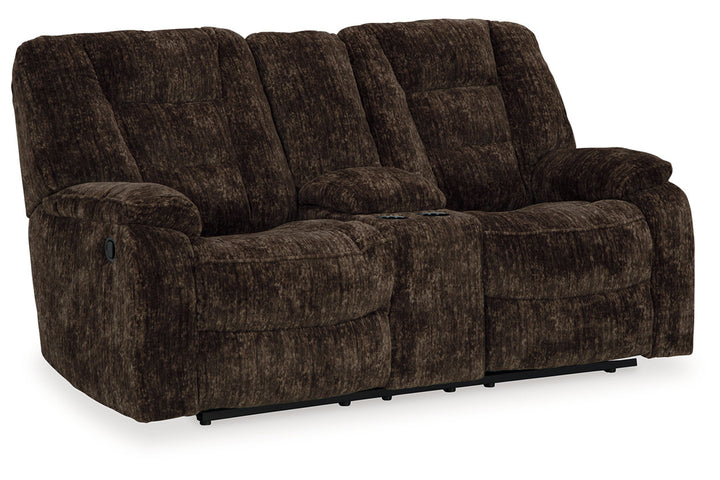 Soundwave Reclining Loveseat with Console (7450294)