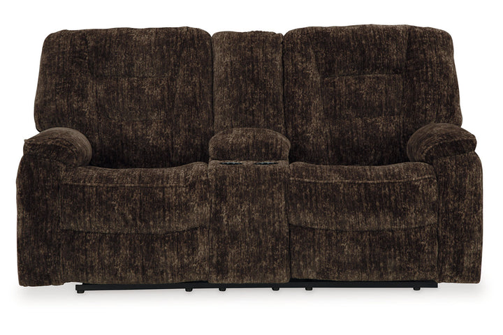 Soundwave Reclining Loveseat with Console (7450294)