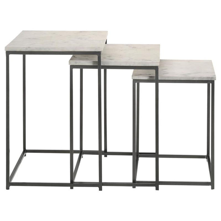 Medora 3-piece Nesting Table with Marble Top (936016)