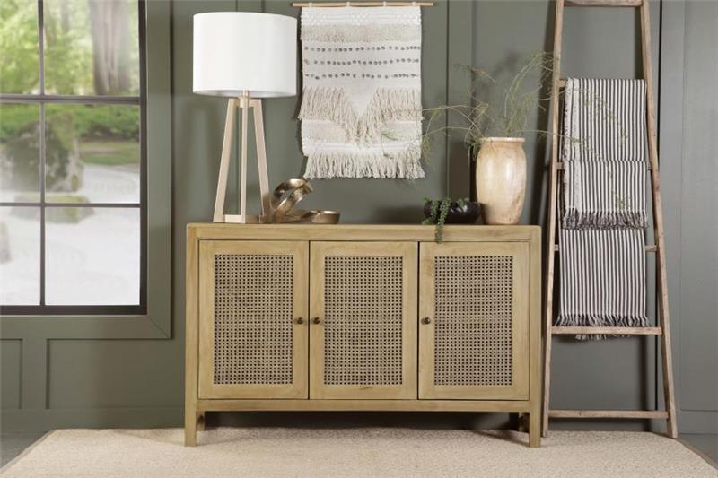 Zamora Rectangular 3-door Accent Cabinet Natural (953556)