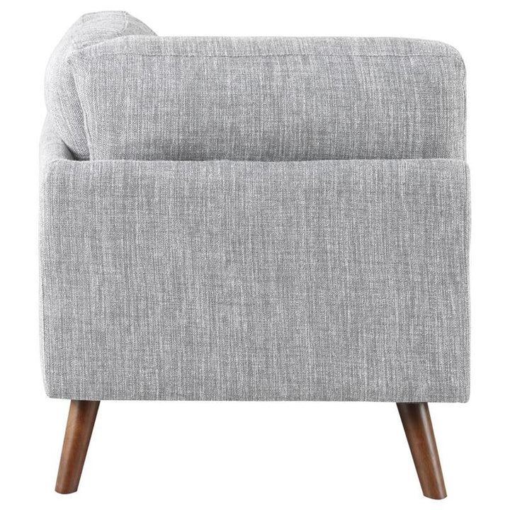 Churchill Button Tufted Corner Sofa Grey (551301)