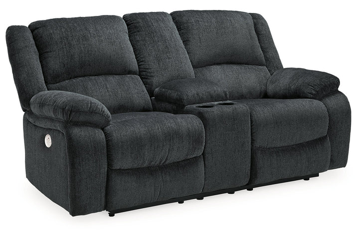 Draycoll Power Reclining Loveseat with Console (7650496)