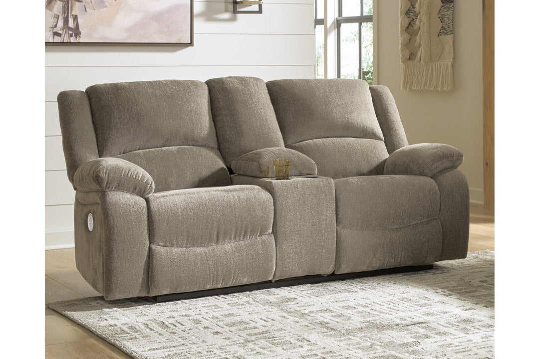 Draycoll Power Reclining Loveseat with Console (7650596)