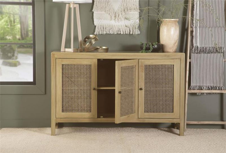 Zamora Rectangular 3-door Accent Cabinet Natural (953556)