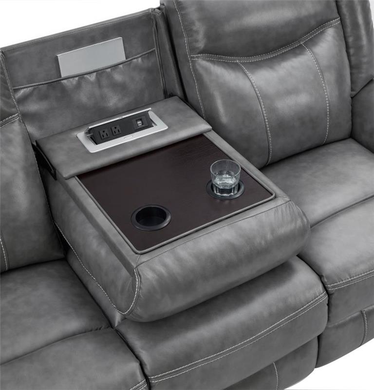 Conrad Upholstered Motion Sofa Cool Grey (650354)