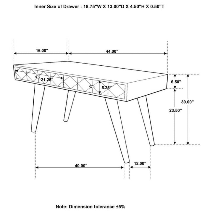 Alyssum Rectangular Storage Console Table Natural (933460)