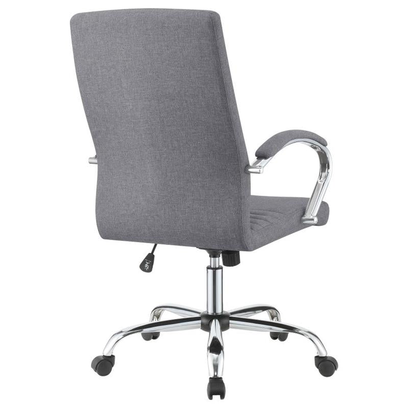 Abisko Upholstered Office Chair with Casters Grey and Chrome (881217)