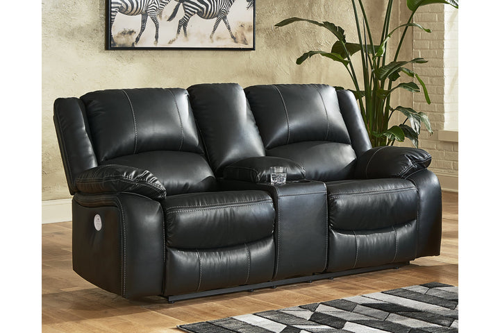 Calderwell Power Reclining Loveseat with Console (7710196)