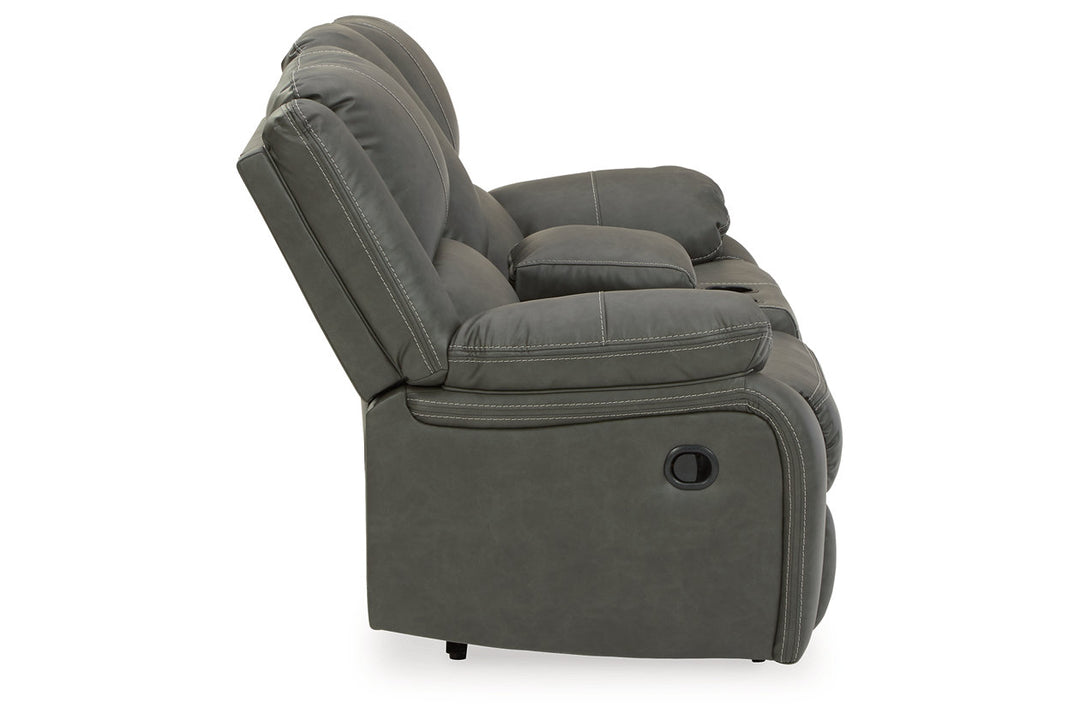 Calderwell Reclining Loveseat with Console (7710394)