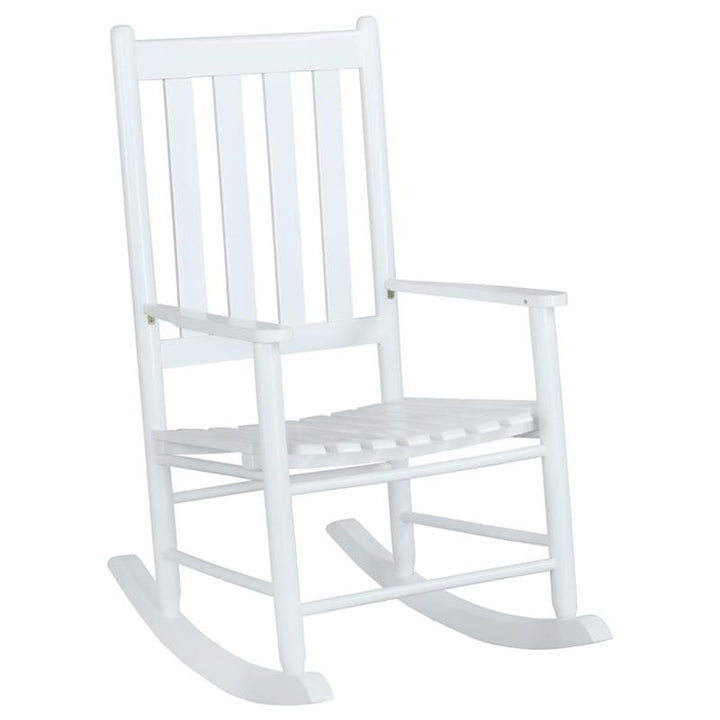 Annie Slat Back Wooden Rocking Chair White (609455)