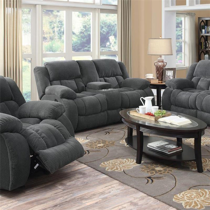 Weissman Motion Loveseat with Console Charcoal (601922)